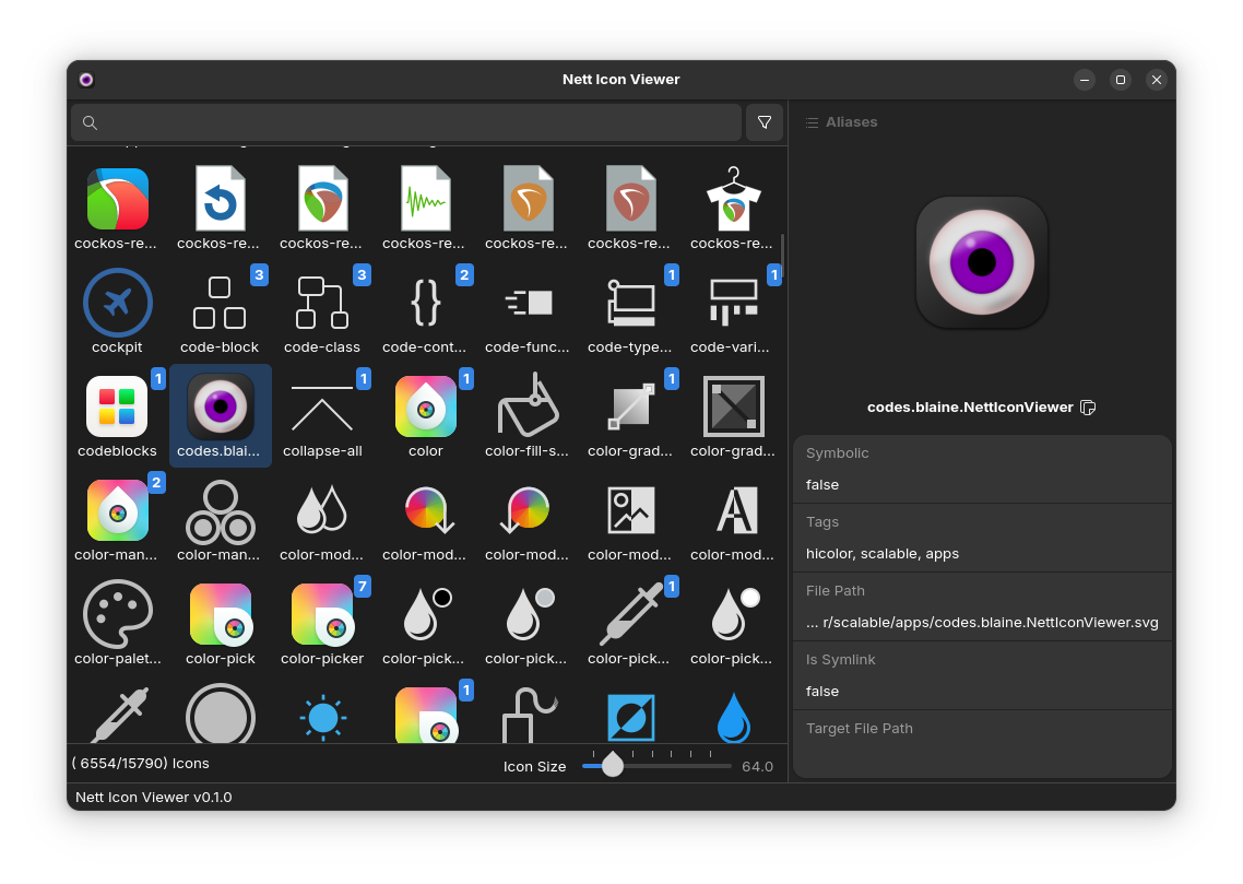 Nett Icon Viewer